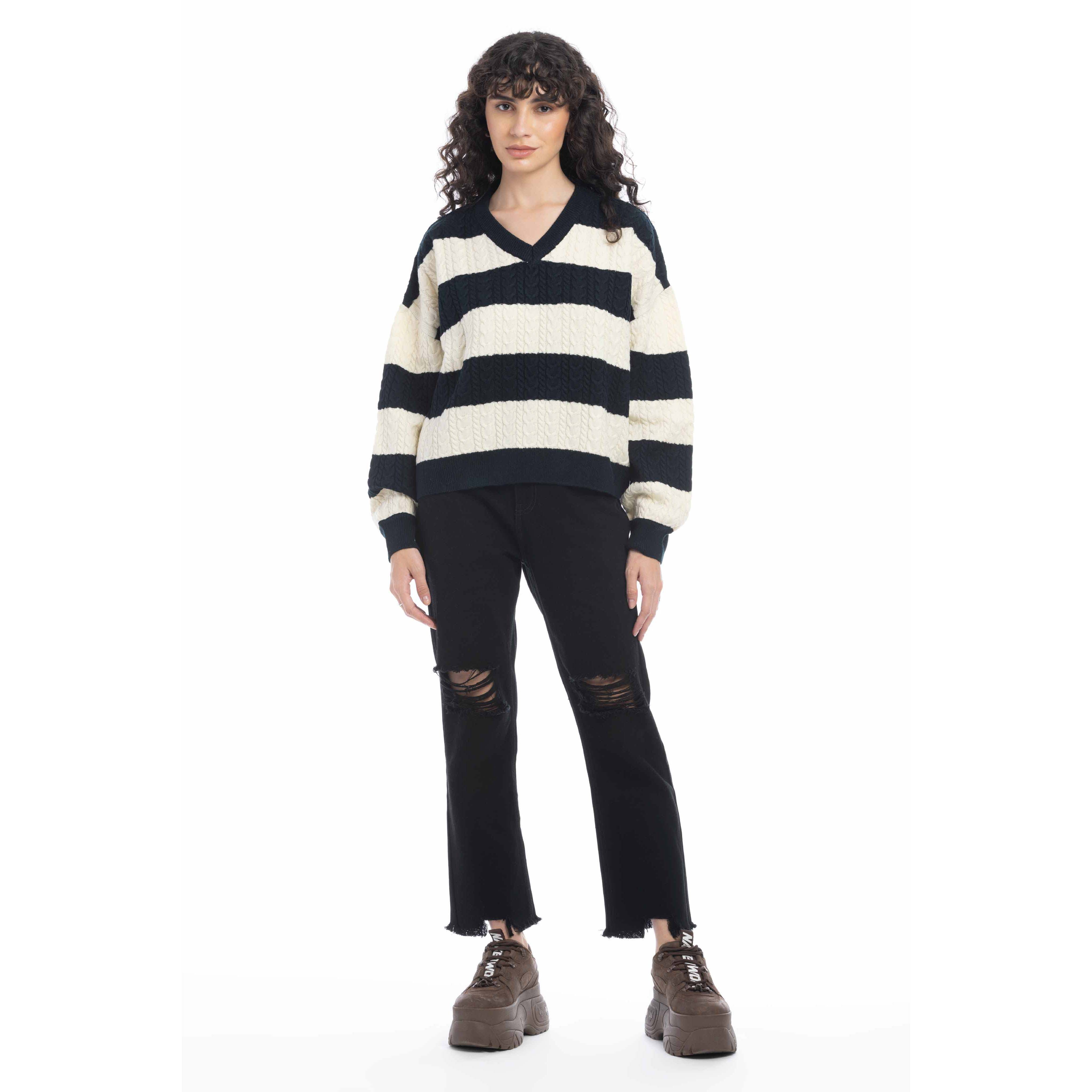 Logan Striped Knit Sweater