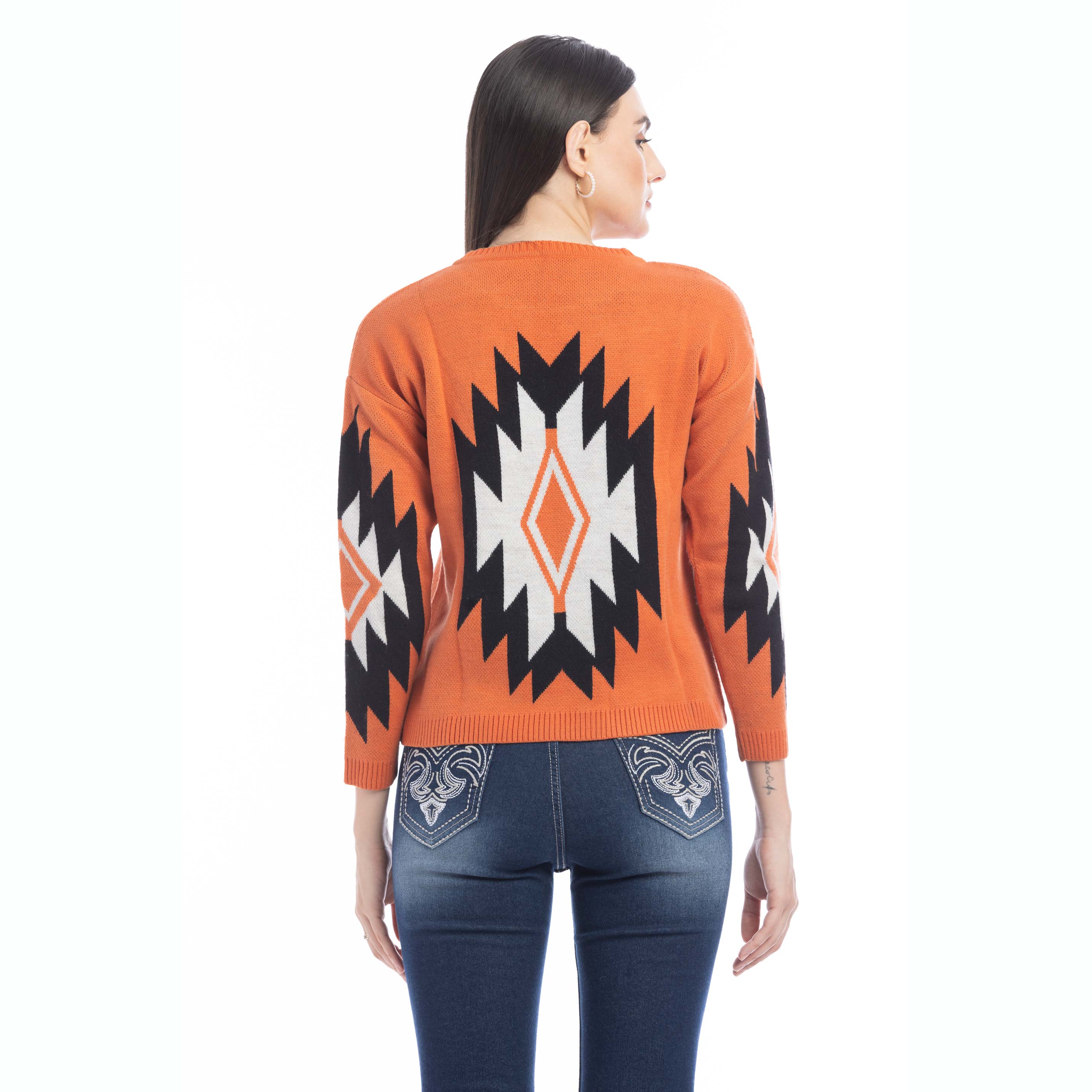 Rosemary Plains Geometric Print Sweater