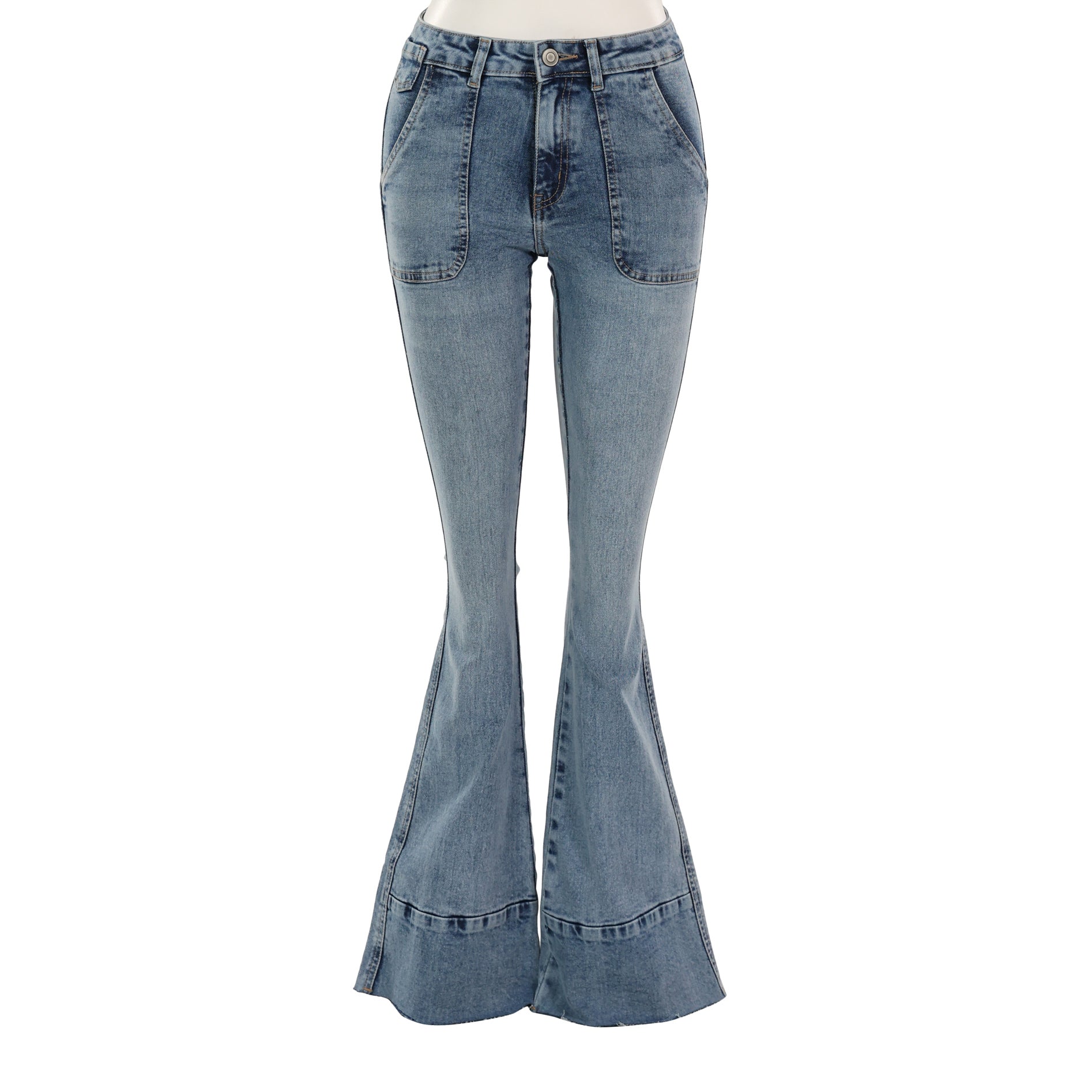 Raven Front Pocket Flared Jeans