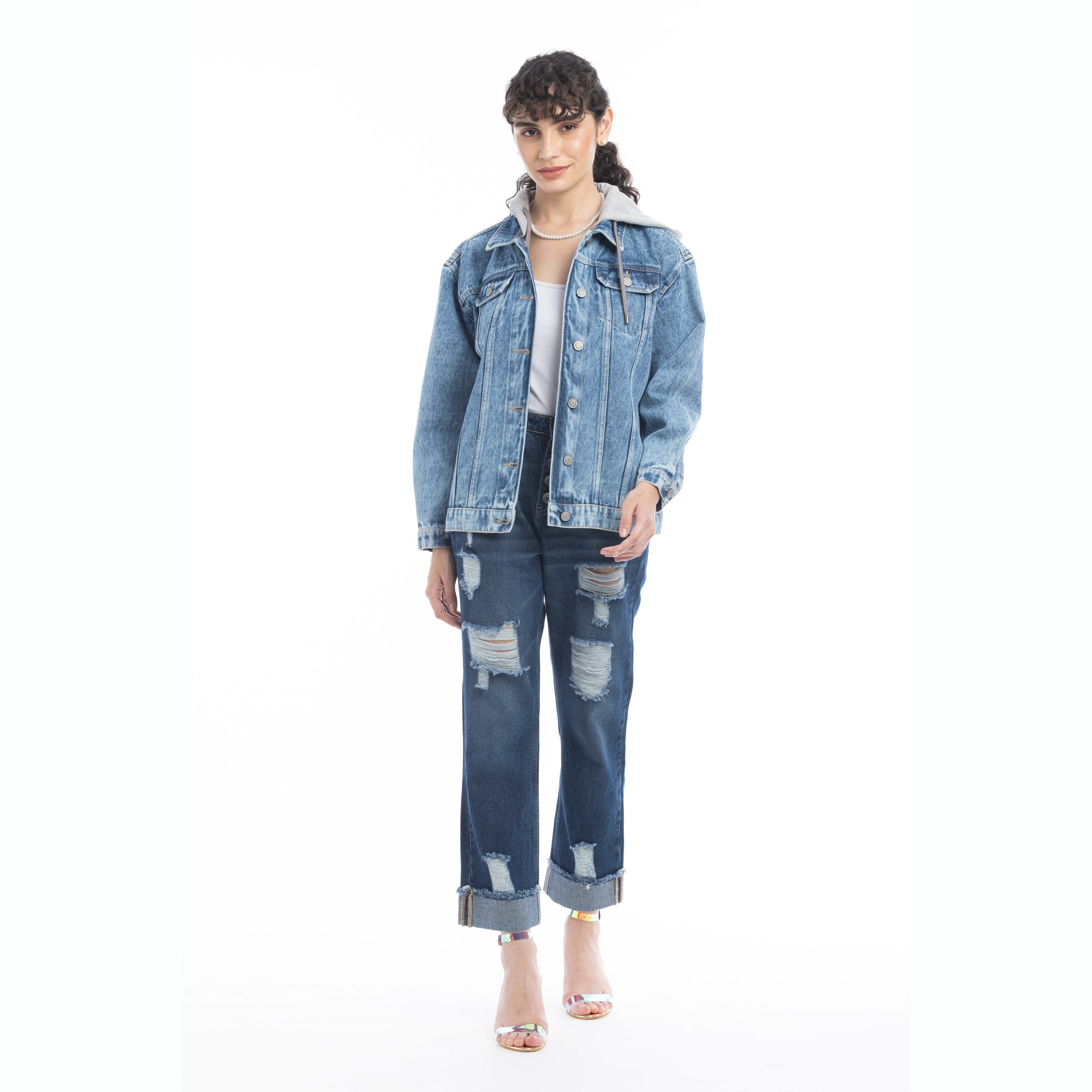 Kayleigh Hoodie Denim Jacket