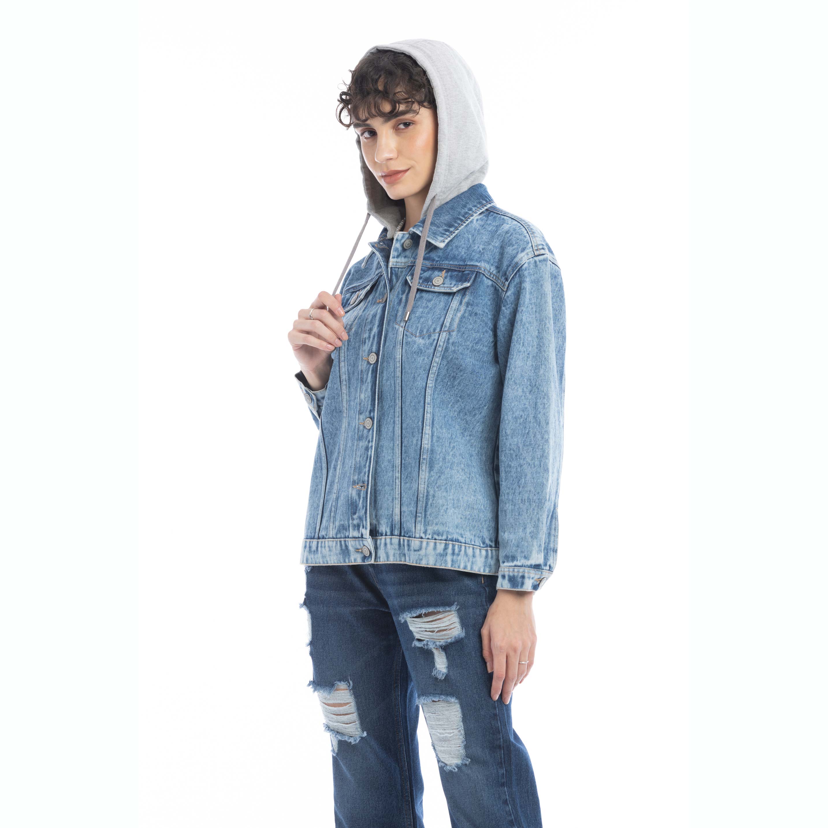 Kayleigh Hoodie Denim Jacket