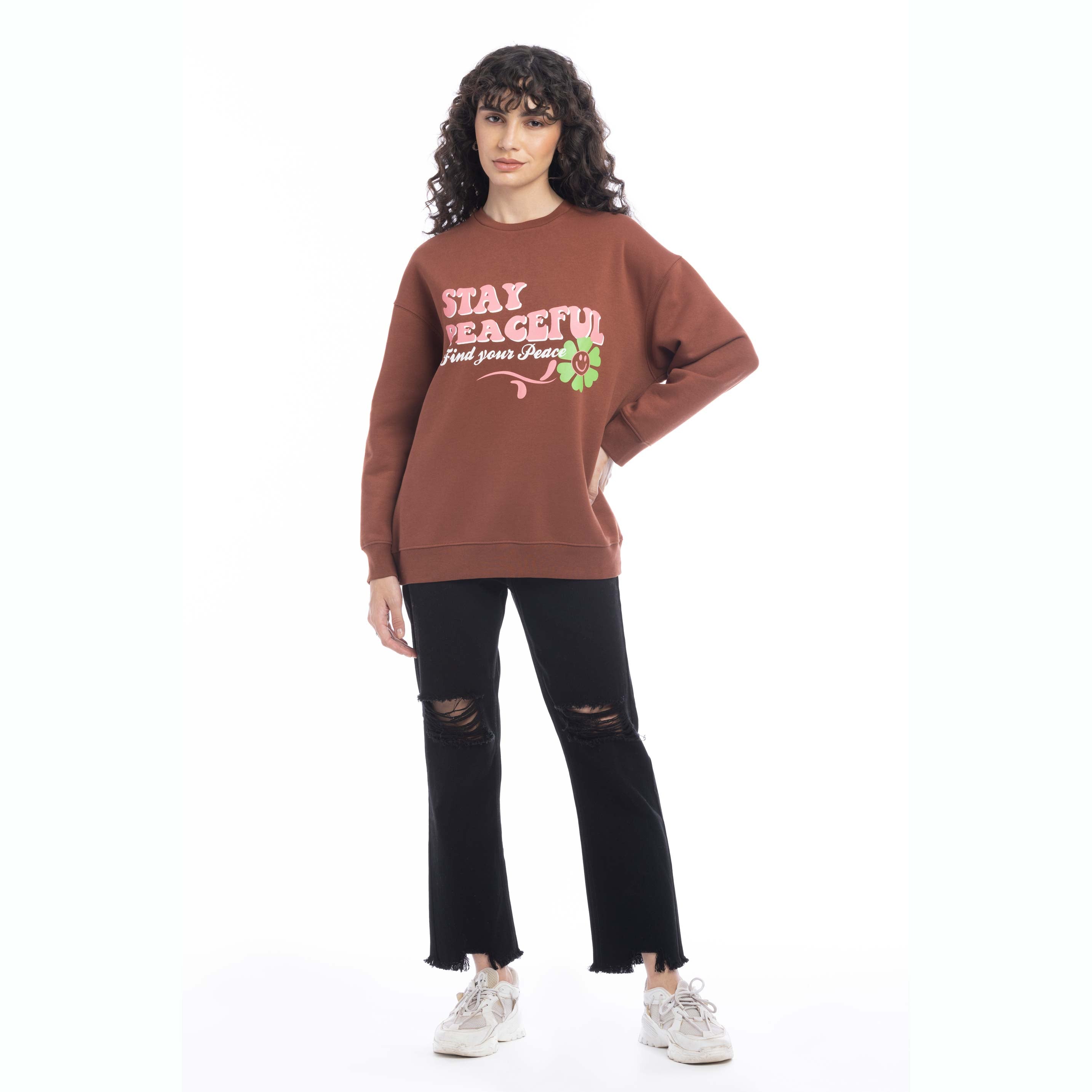 Stay Peaceful Oversized Sweatshirt