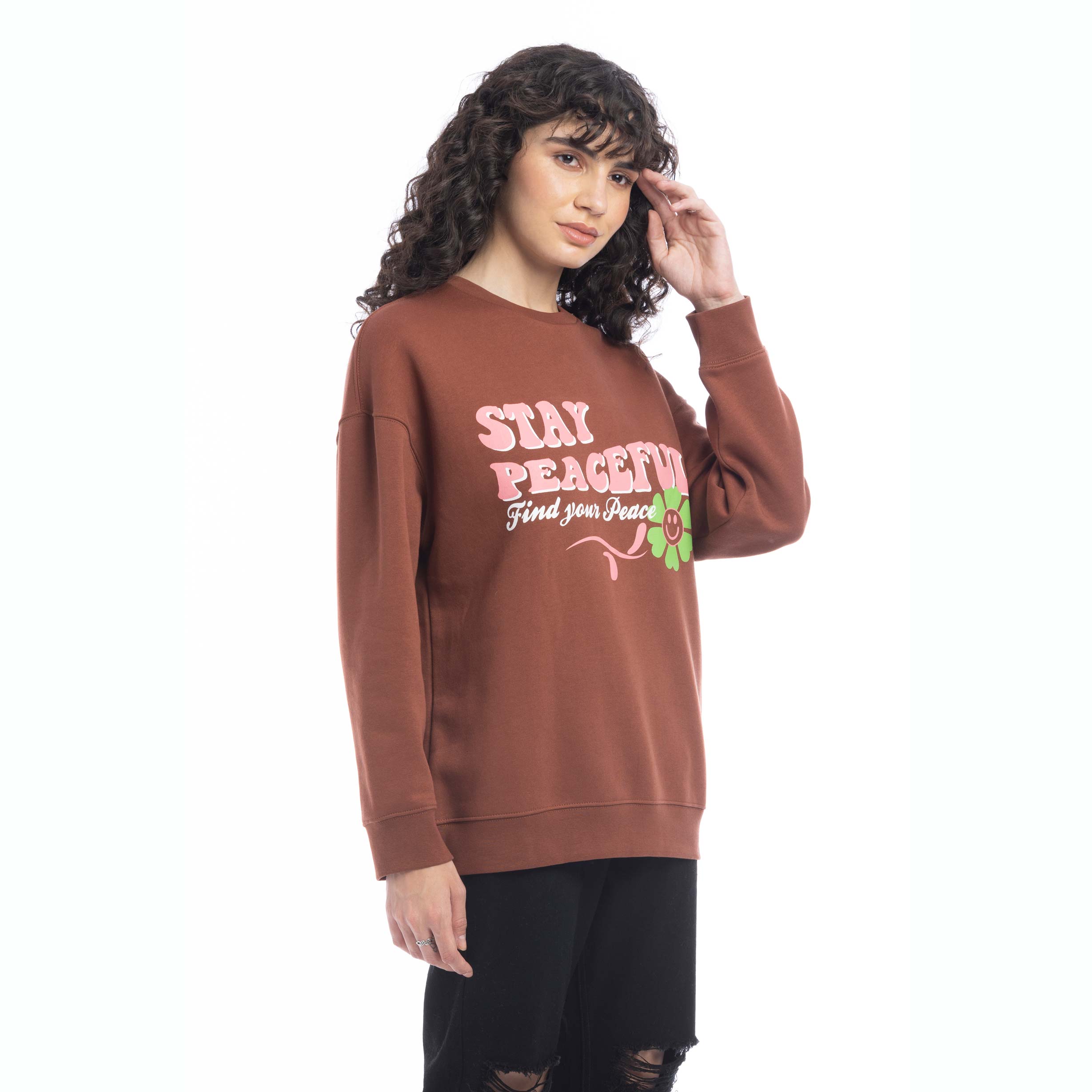 Stay Peaceful Oversized Sweatshirt