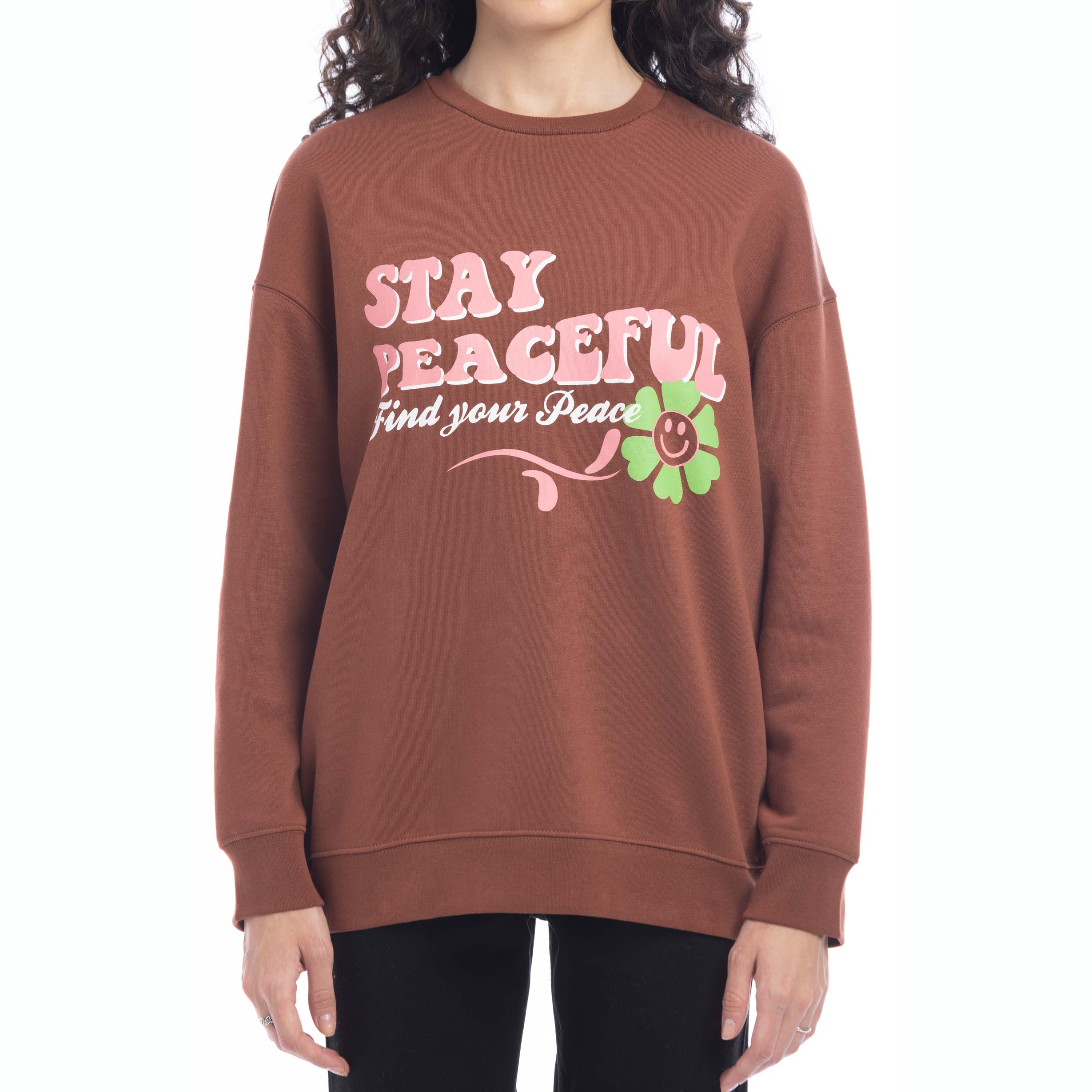 Stay Peaceful Oversized Sweatshirt