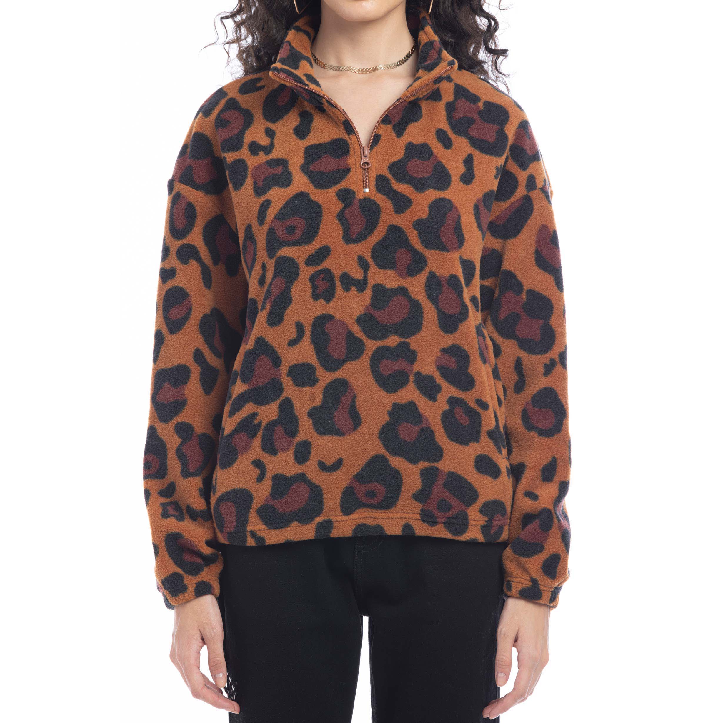 Maren High Collar Jacket in Animal Print