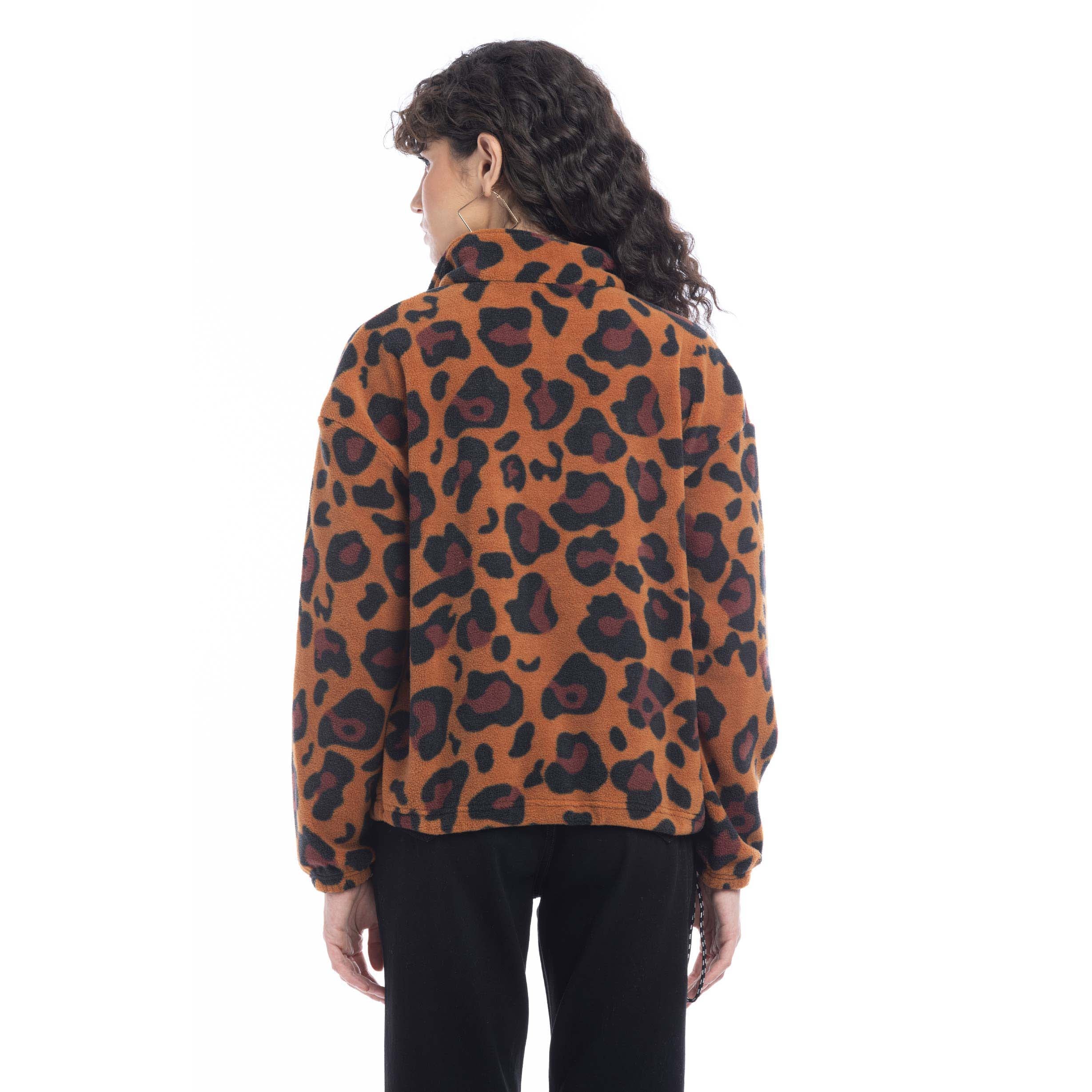 Maren High Collar Jacket in Animal Print