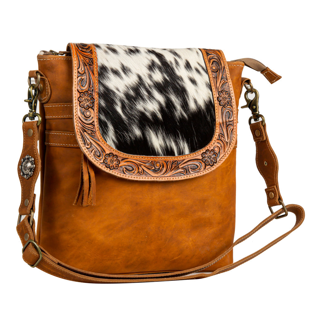 Saddleback Hand-Tooled Bag