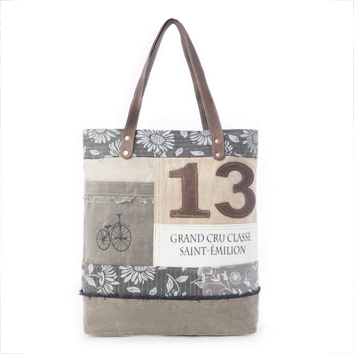 French Countryside Lucky 13 Patchwork Tote Bag