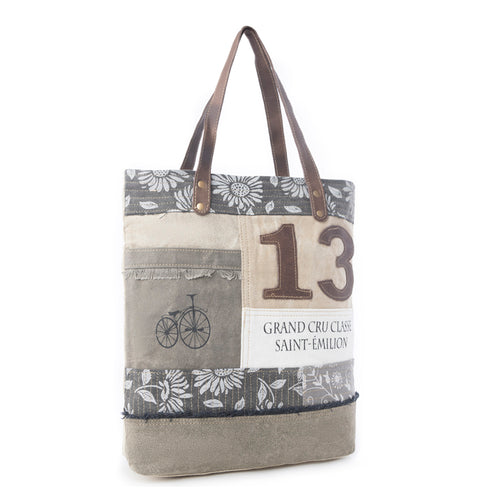 French Countryside Lucky 13 Patchwork Tote Bag