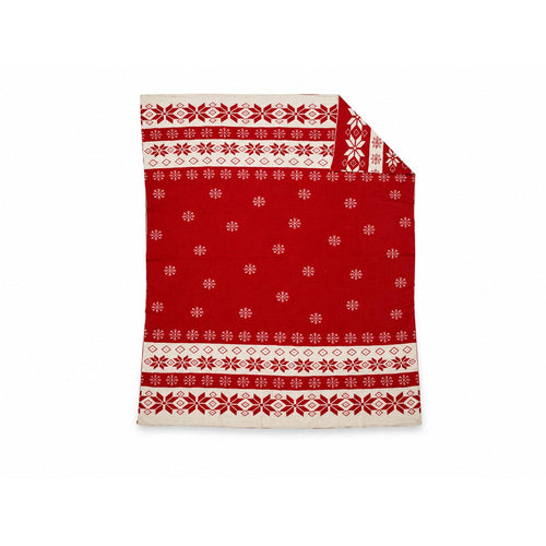 Snowflakes & Poinsettias Galore Throw