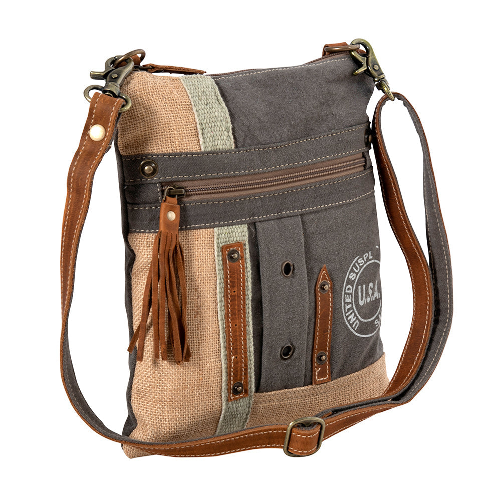 USA Canvas Patch Crossbody Bag