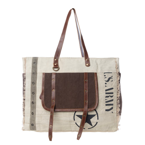 Army Motif Weekender Bag