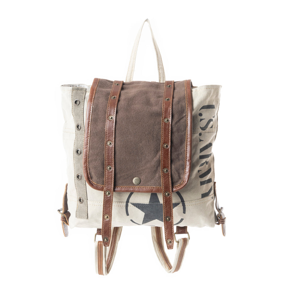 Army Motif Backpack Bag