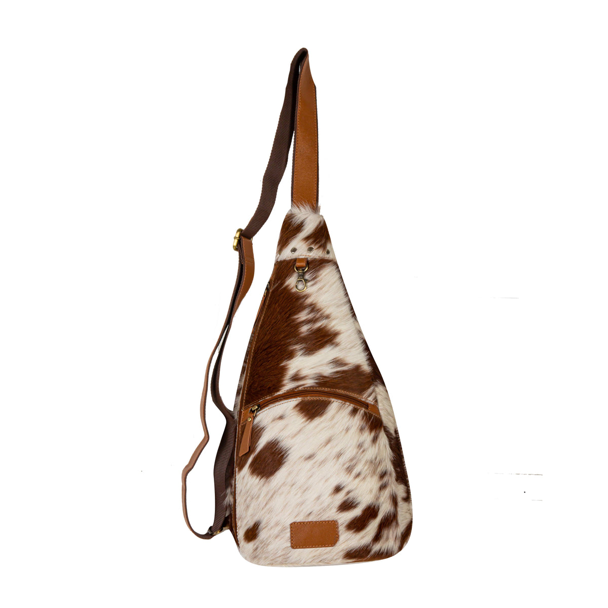 Cullom Trail Hair-On Hide Bucket Sling Bag In Brown
