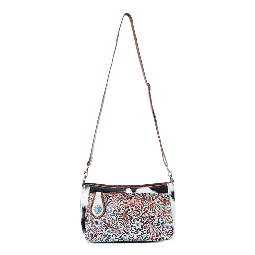 Marta Plains Leather & Hairon Bag