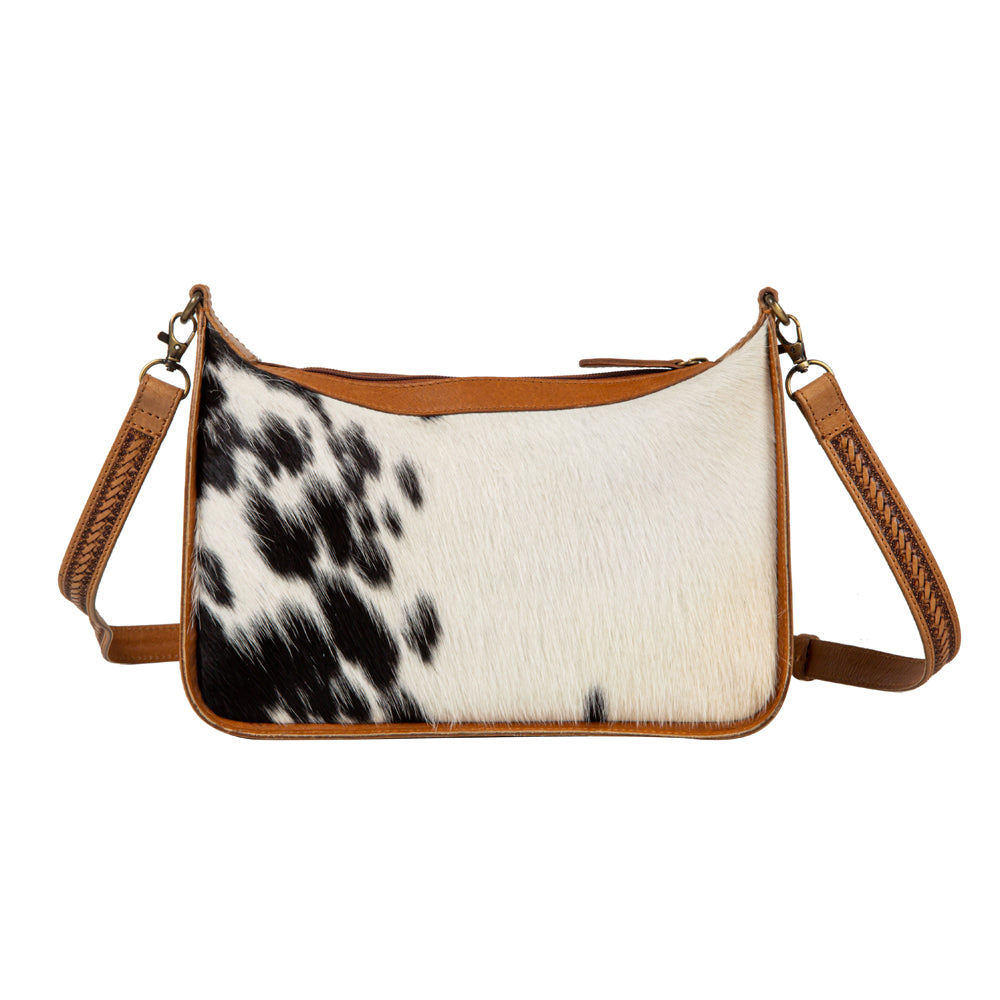 Westward Hair-on Hide Hand-Tooled Bag