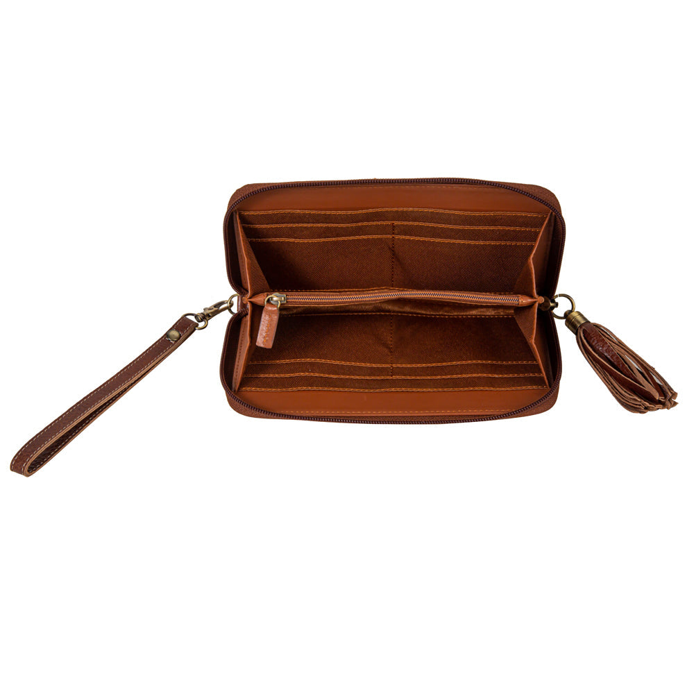 Magnolia Grove Hand-Tooled Wallet