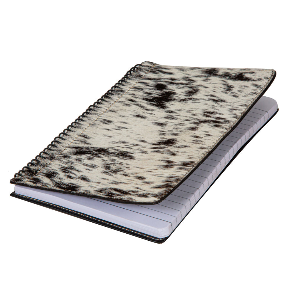 Mind Streamer Hair-On Hide Diary In Black & White