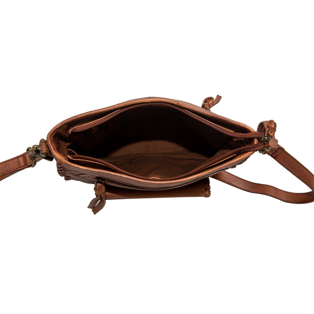 Santa Clara Canyon Stitched Hairon Leather Bag