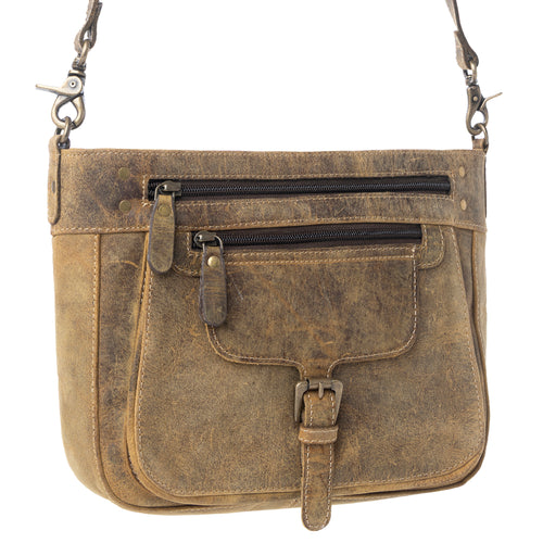 Lawson Roundup Satchel Leather & Hairon Bag
