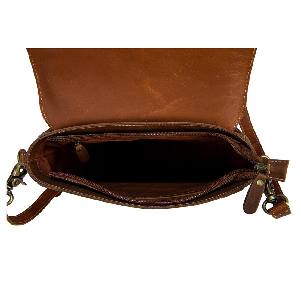 Steer Crest Falls Leather Hairon Bag