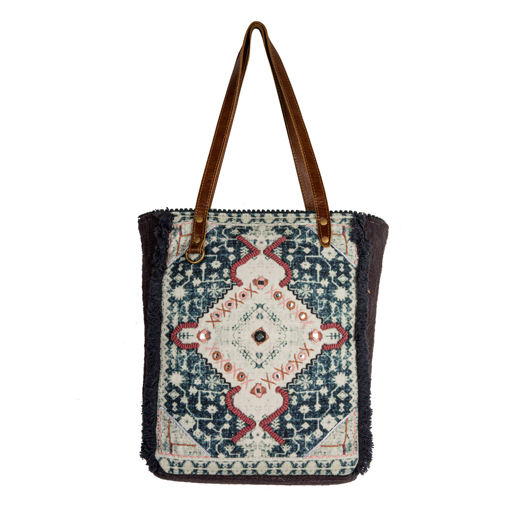 Homestyle Warmth Embroidered Tote Bag