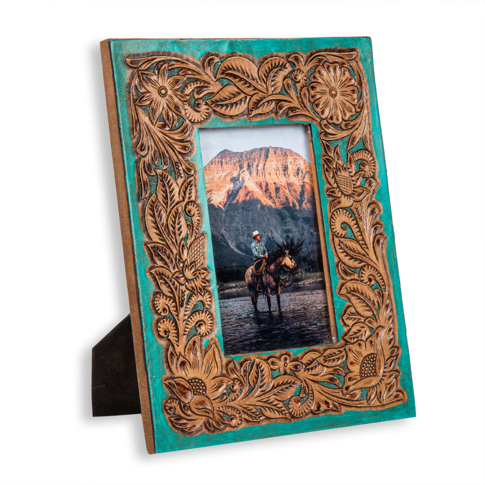 Time of Traditions Hand-Tooled Photo Frame