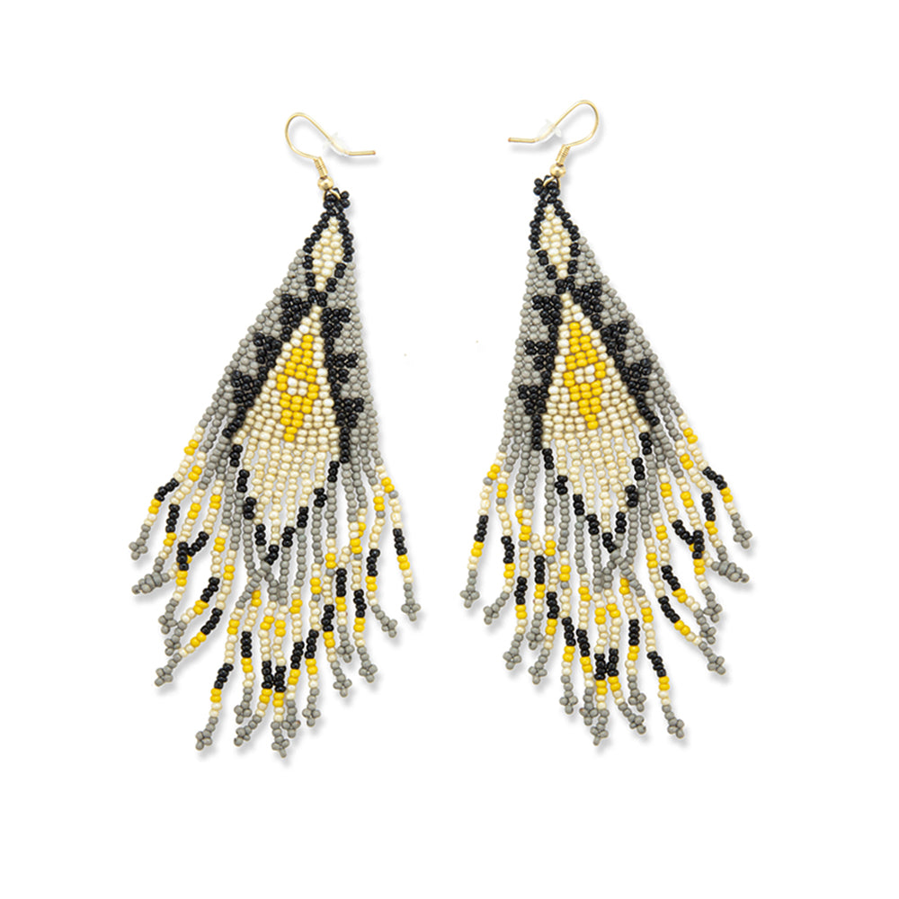 Feather Spirit Beaded Earrings