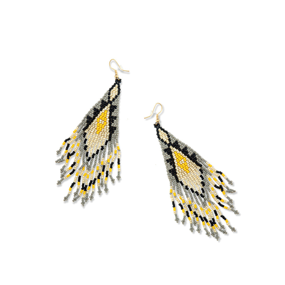 Feather Spirit Beaded Earrings