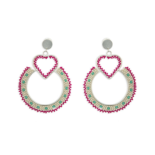 Full Circle Love Beaded Earrings