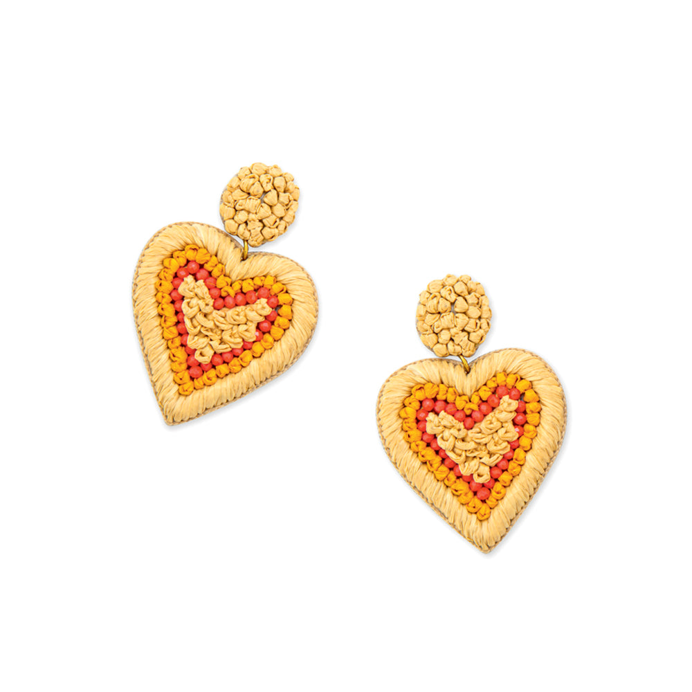 Woven Heart of Gold Earrings