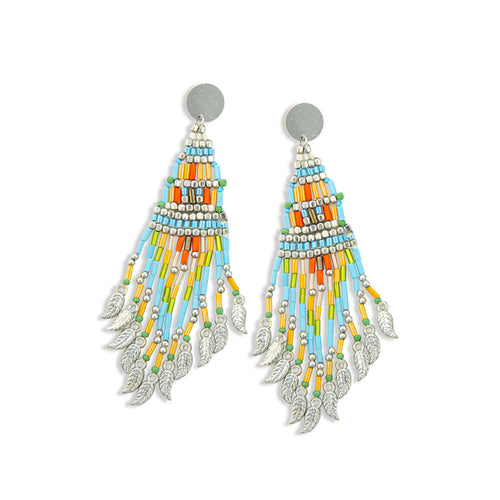 Morningâ€™s Tapestry Beaded Earrings