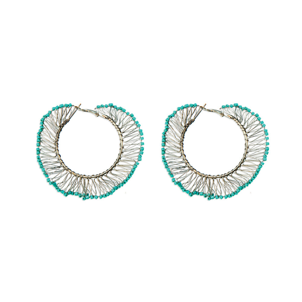 Loop Weaver Wire Hoop Earrings