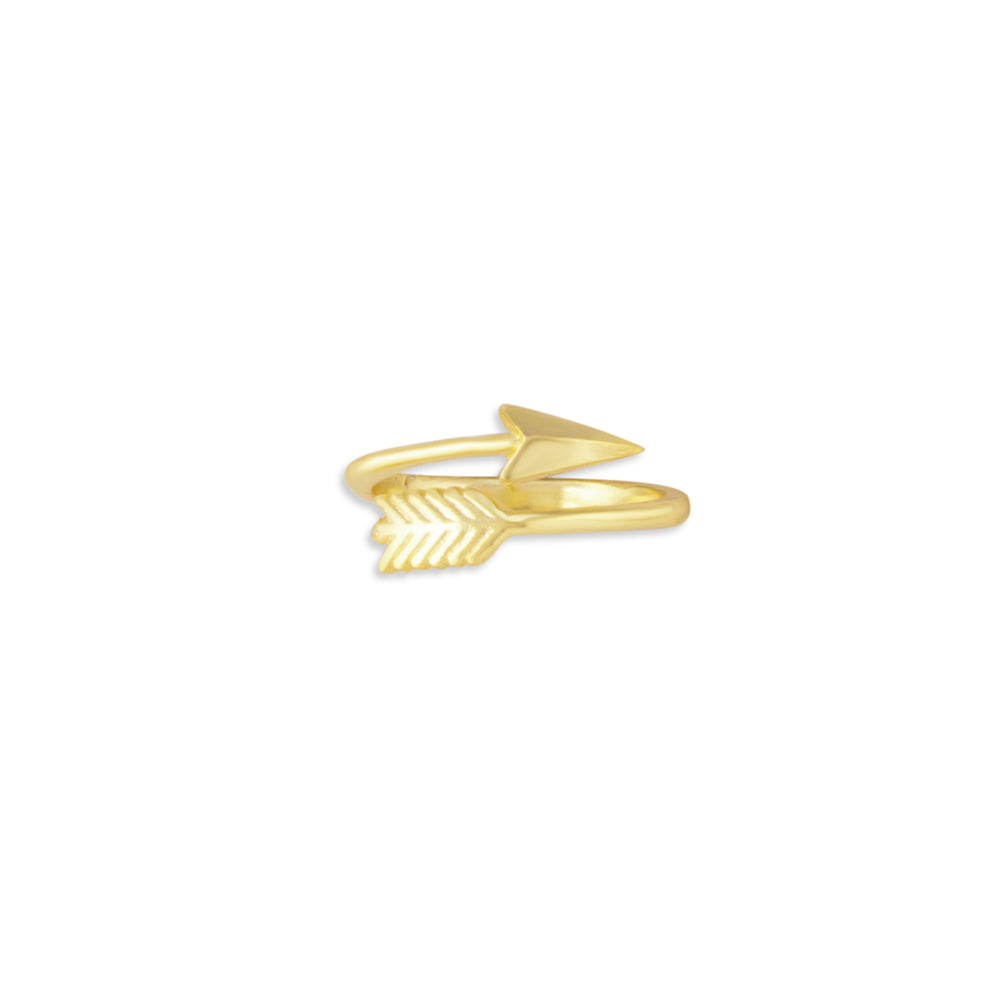 Eternal Looped Arrow Gold Tone Ring