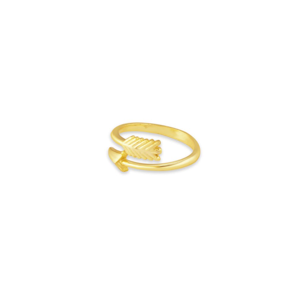 Eternal Looped Arrow Gold Tone Ring