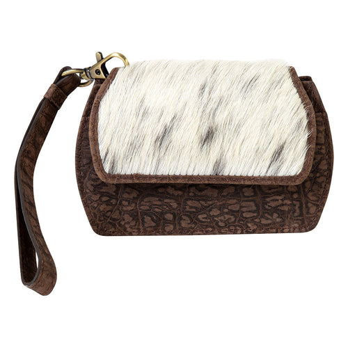 Presti Black Hairon Wristlet Wallet