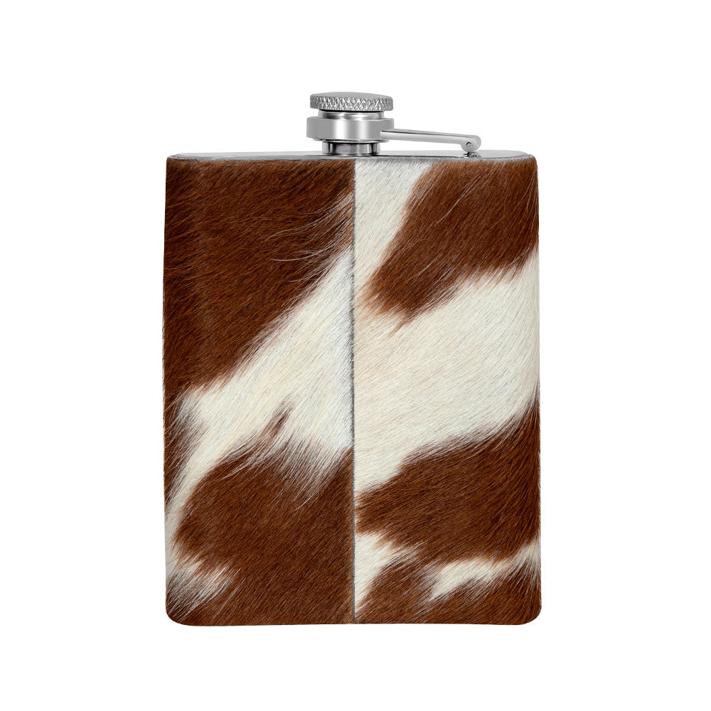 Mountain Trail Flask in Caramel Hair-on Hide