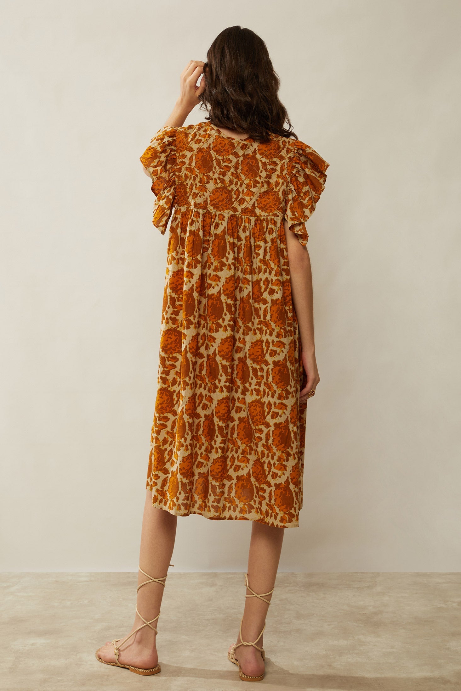 Bohera Beverly Frilled Sleeve Free Form Dress