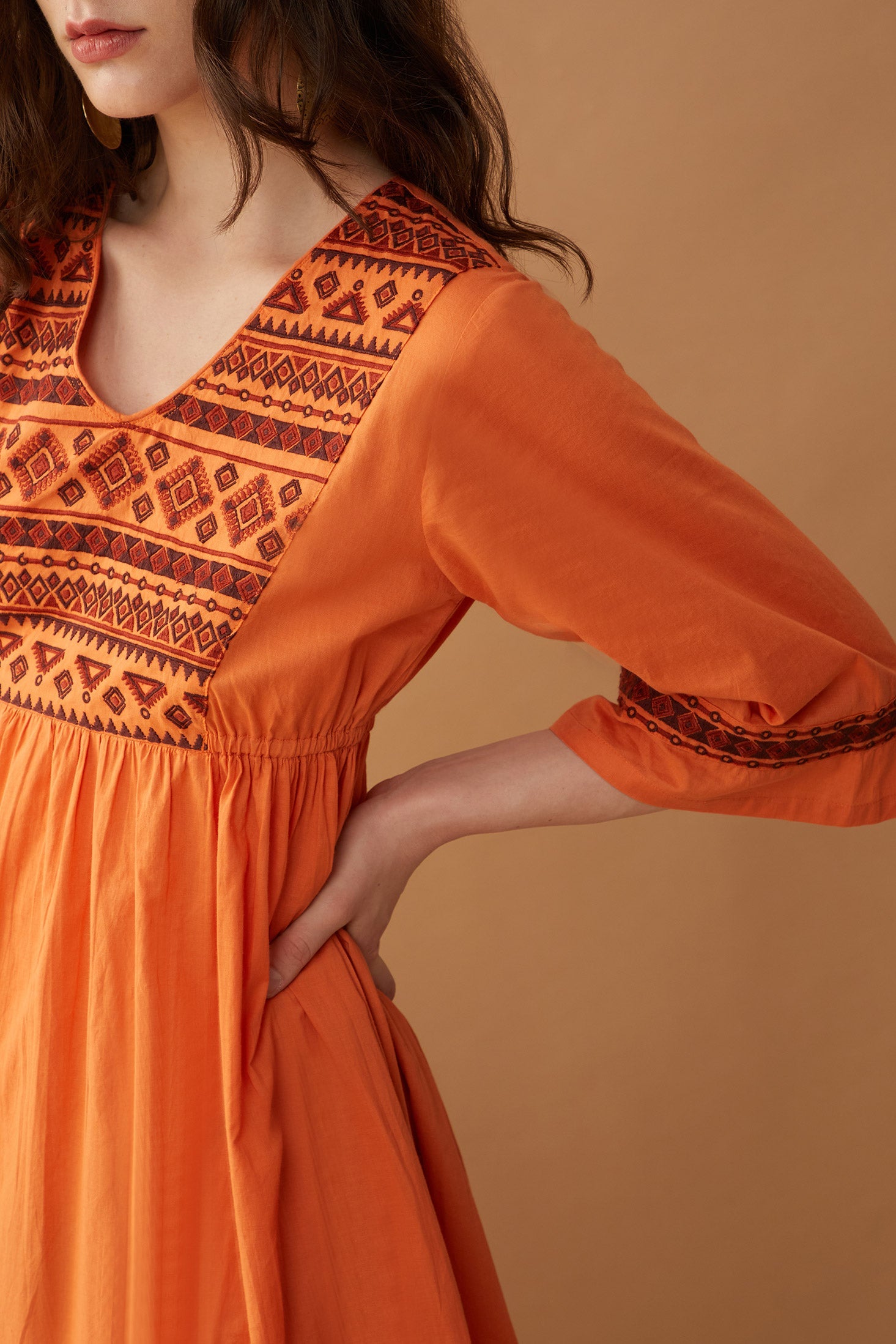 Sun Field Embroidered Dress