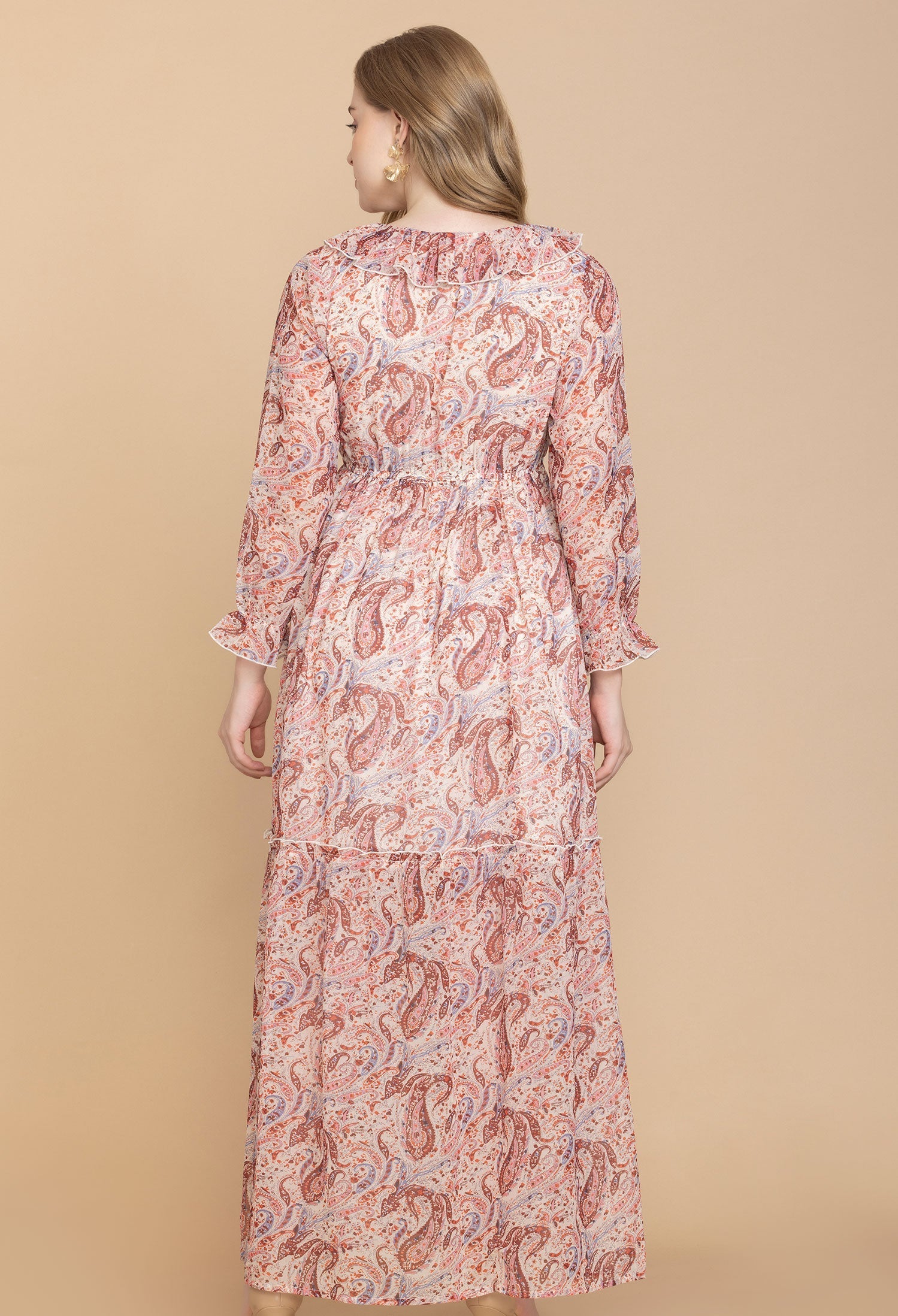 Bohera Eleanor V-Neck Paisley Maxi Dress