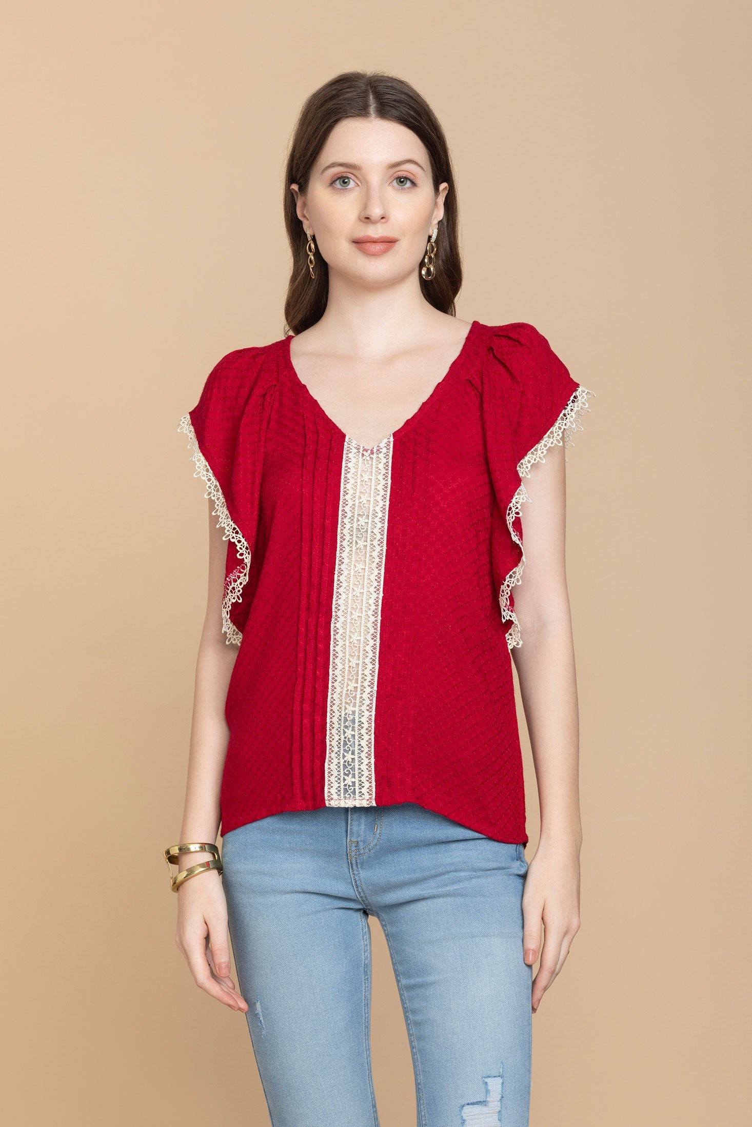 Bohera Shania Embroidered Lace Top