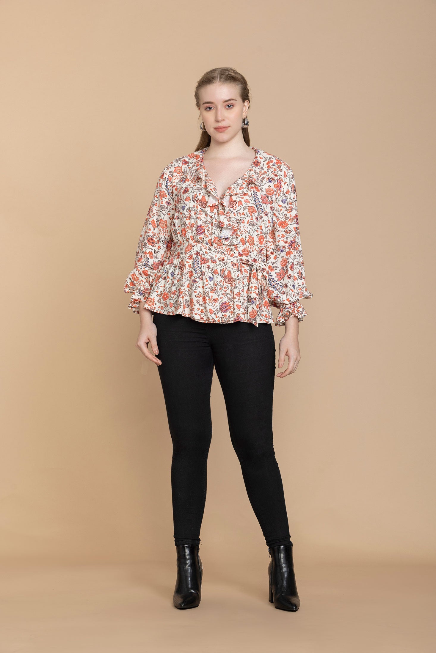 Bohera  Priscilla Wrap-Style Floral Top