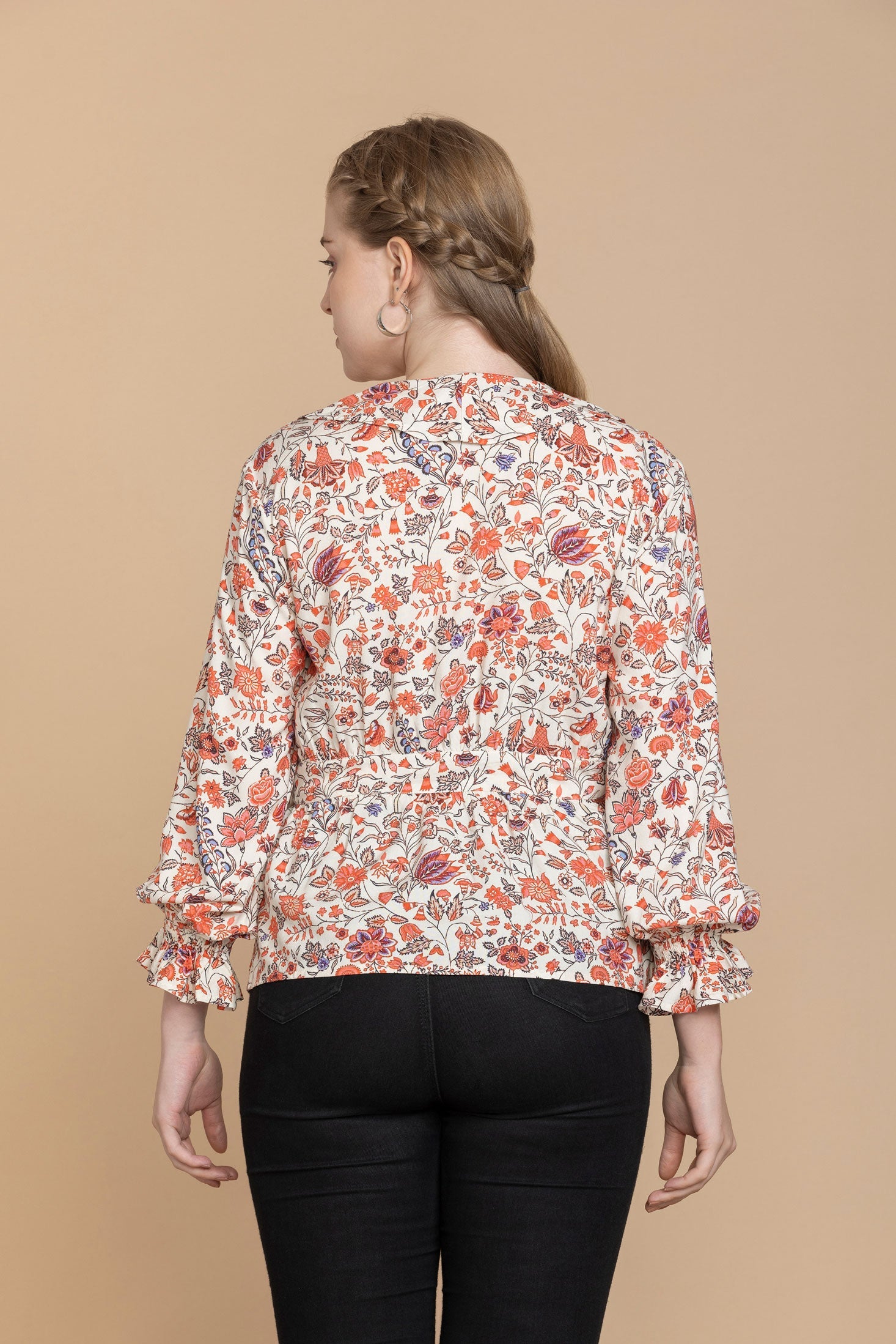 Bohera  Priscilla Wrap-Style Floral Top