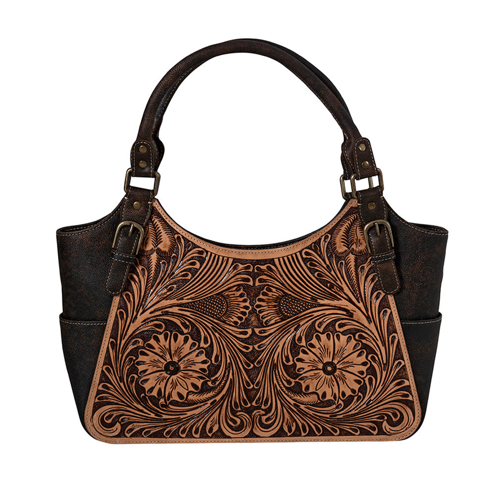 Rolling Plains Hand-tooled Hand Bag