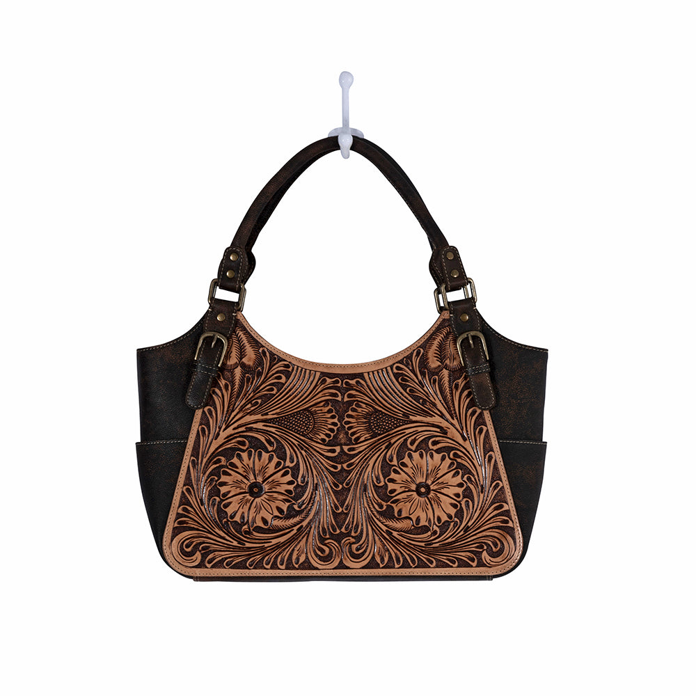 Rolling Plains Hand-tooled Hand Bag