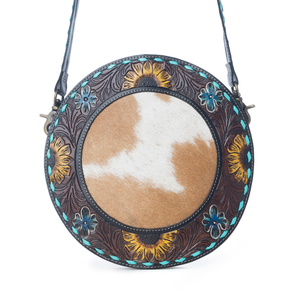 Sunflower Sunrise Round Bag