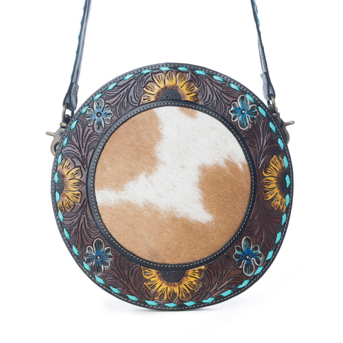 Sunflower Sunrise Round Bag