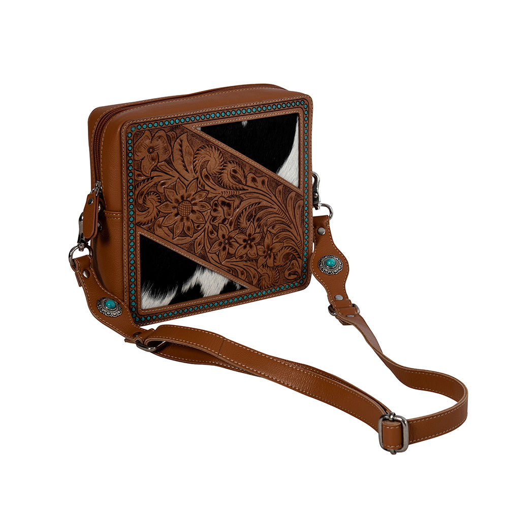 Desert Passion Flower Hand-Tooled Bag