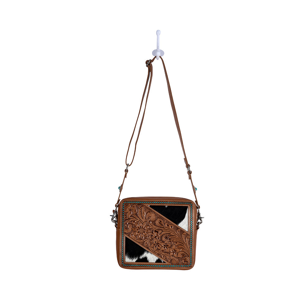 Desert Passion Flower Hand-Tooled Bag