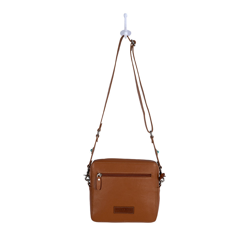 Desert Passion Flower Hand-Tooled Bag